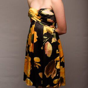 city triangles party dress, Size 3/4, Black , Bright gold, green